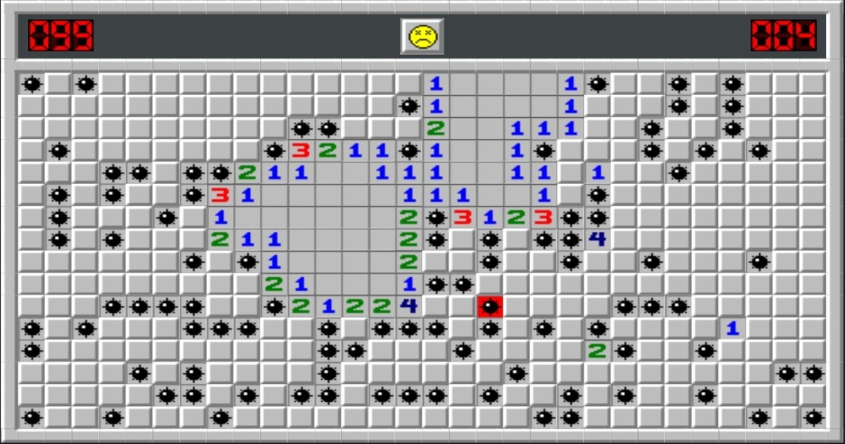 Classic Minesweeper in expert mode